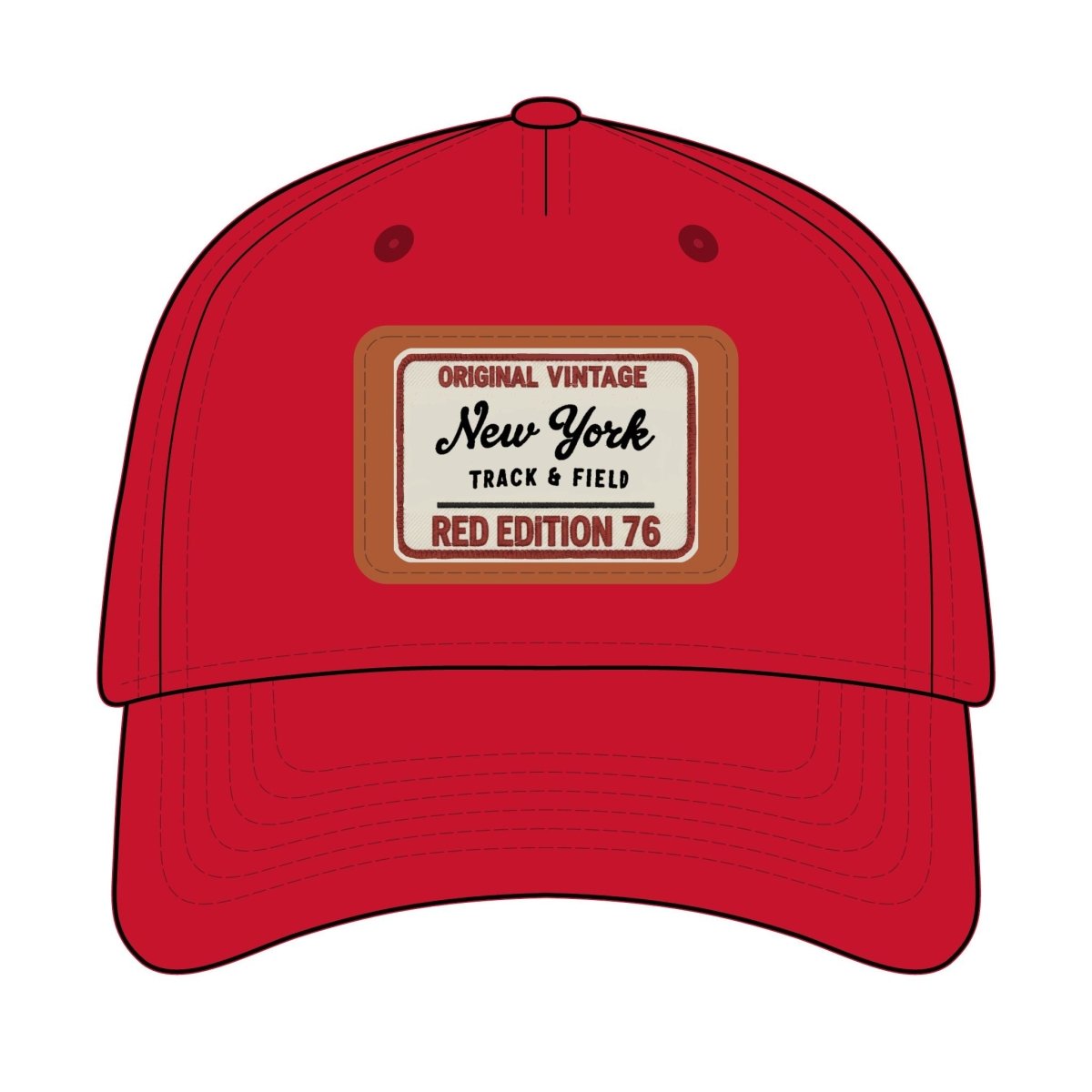 Vintage New York Leather Patch Baseball Cap - Chinchilla Choons